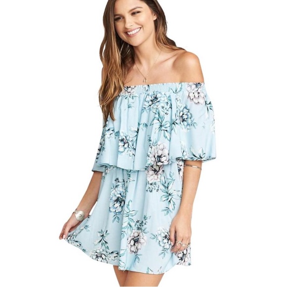 Show Me Your MuMu Dresses & Skirts - Show Me Your Mumu Casita Dress Light Blue Floral S